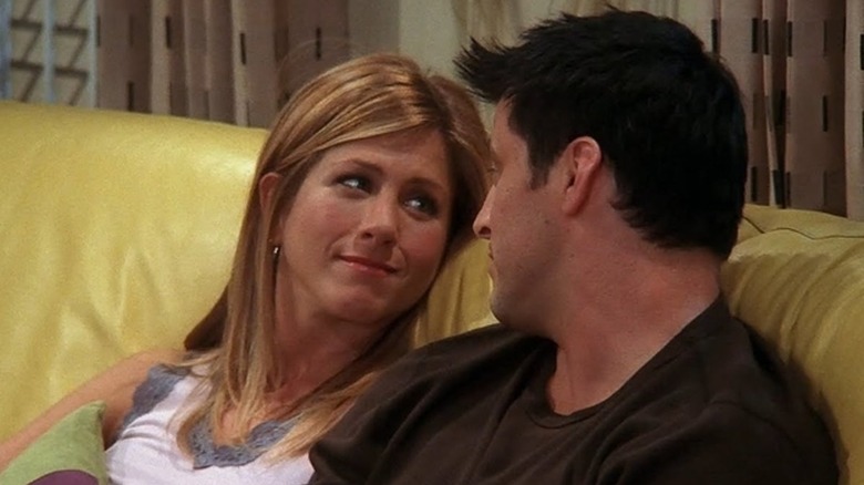 Rachel smiles at Joey on Friends