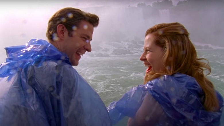 Jim and Pam laughing by Niagara Falls