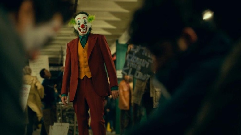 Joker wearing mask