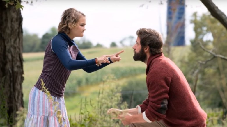 John Krasinski and Millicent Simmonds in A Quiet Place