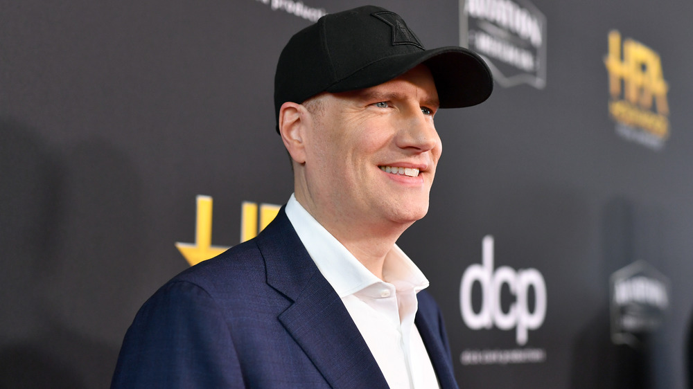 Kevin Feige in black hat