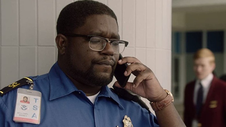 Lil Rel Howery in "Get Out" on phone