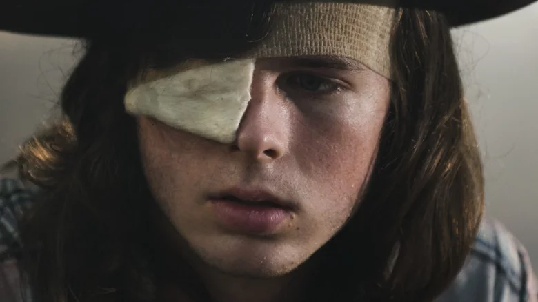 How Long Chandler Riggs' Eye Prosthetic Makeup Actually Took On The ...