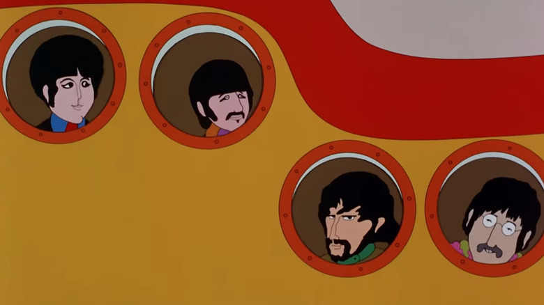 Animated Beatles in "Yellow Submarine"