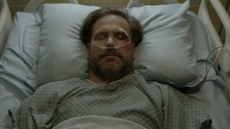 Alaric lies in a hospital bed in "Legacies"