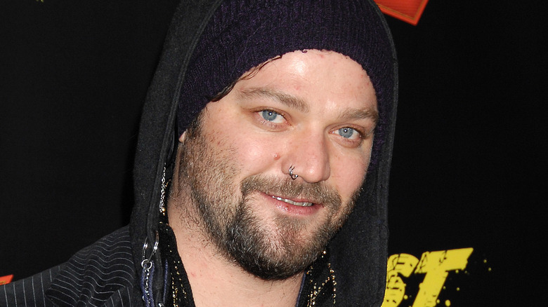 Bam Margera at a red carpet event in close-up