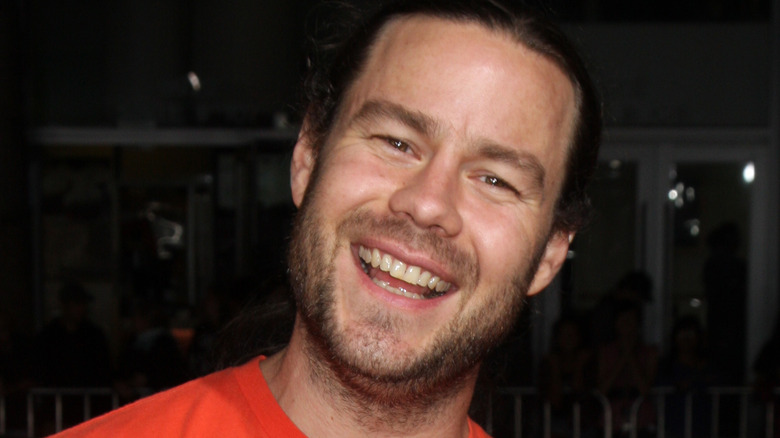 Chris Pontius at a red carpet event in close-up