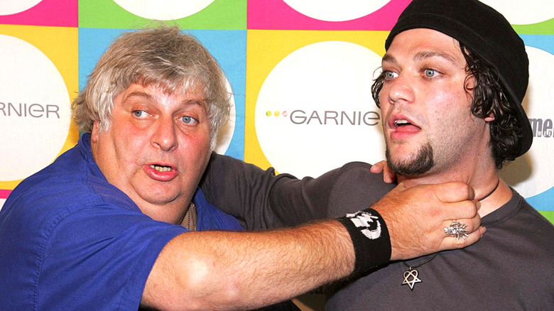 Don Vito playfully choking Bam Margera