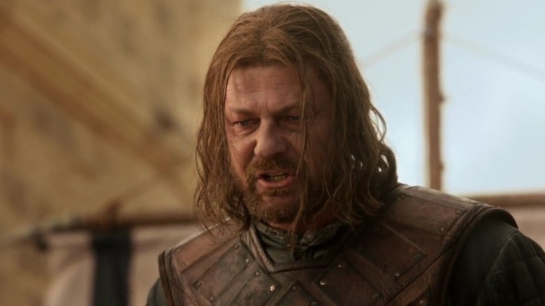 Ned Stark grimacing