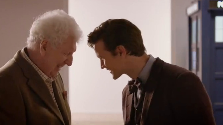 Tom Baker and Matt Smith on Doctor Who