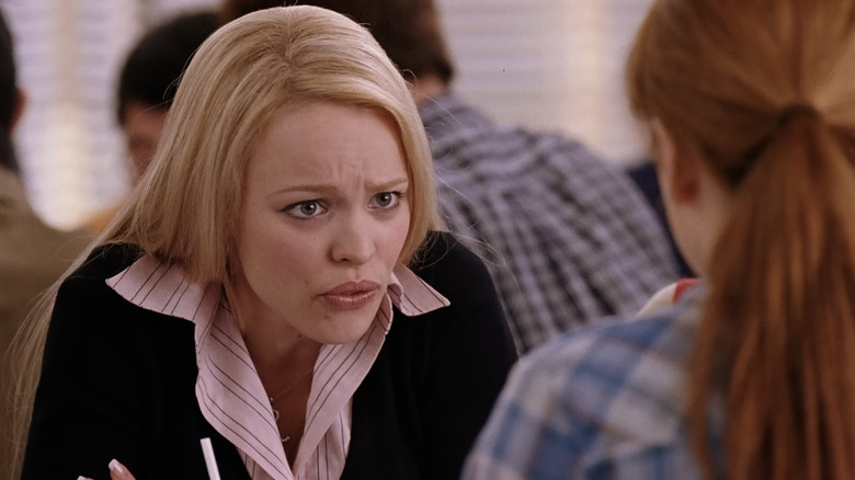 Regina George with worried expression