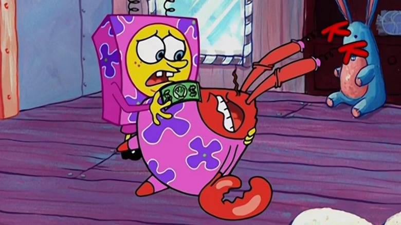 SpongeBob consoling Mr. Krabs