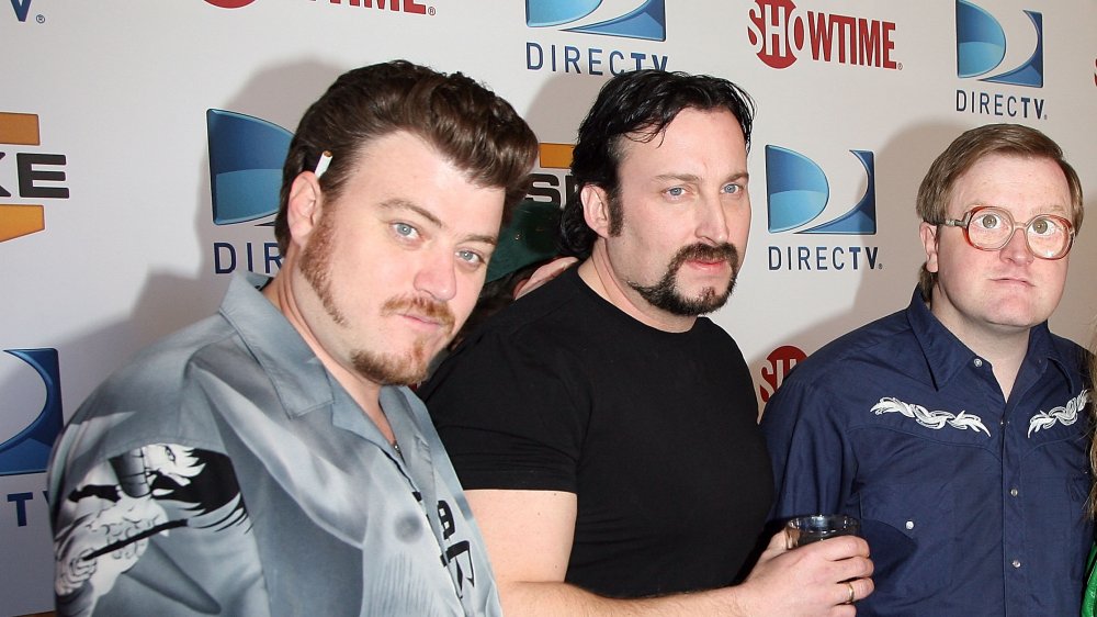 The cast of 'Trailer Park Boys' in character on the red carpet