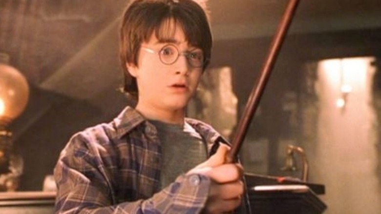 Young Harry Potter gets his wand