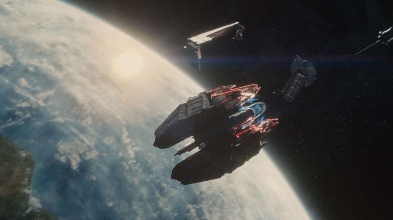 The Hulkbuster satellite from Avengers: Age of Ultron