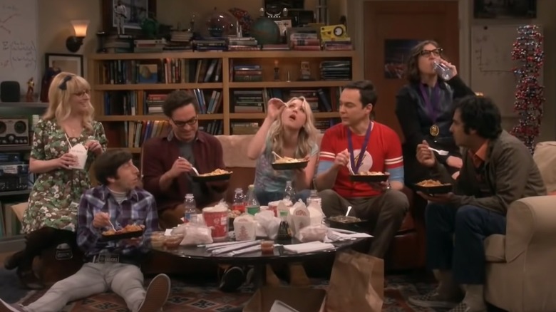 The Big Bang gang eating