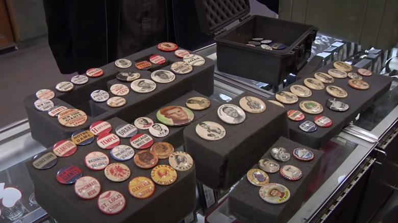 The baseball pin collection on Pawn Stars