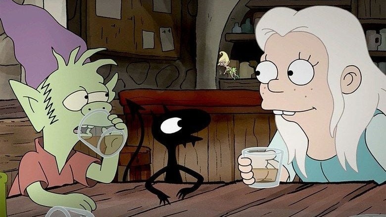 The main characters from Netflix's "Disenchantment" 