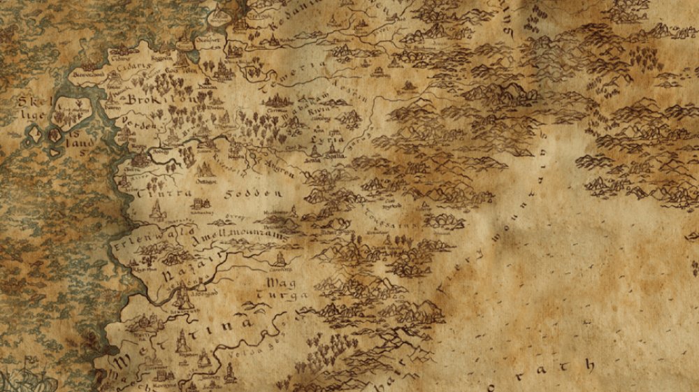 A map of The Continent in Netflix's The Witcher