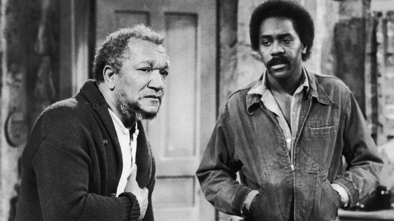 Fred Sanford clutching his chest