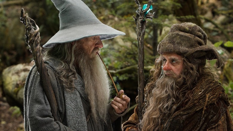 Gandalf and Radagast standing together