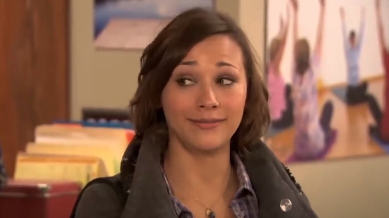 Ann Perkins looking happy