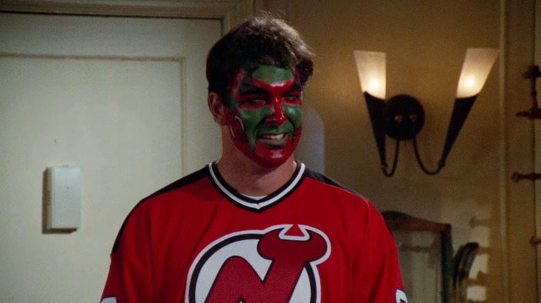 David Puddy with face painted 