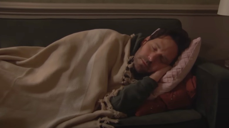 Paul Rudd sleeping on couch