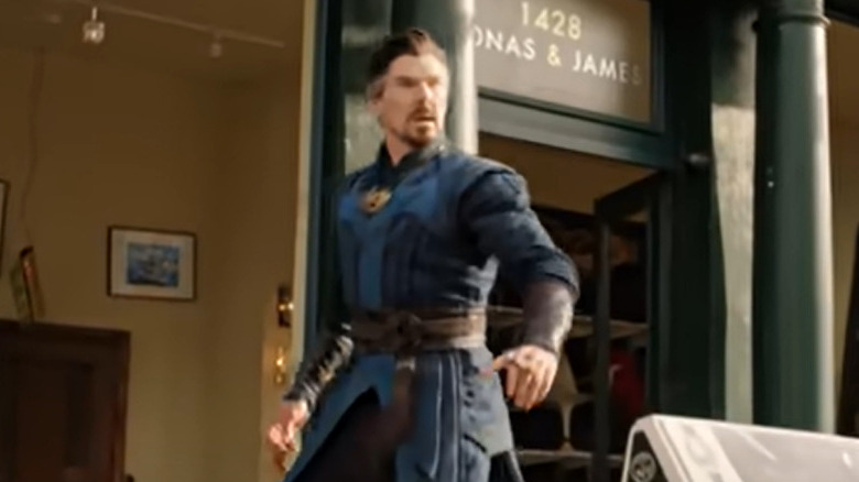 Doctor Strange standing in rubble