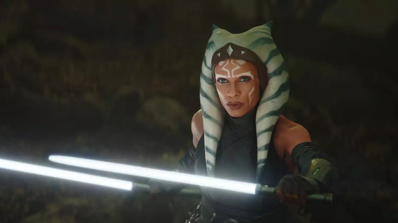 Ahsoka Tano with two lightsabers