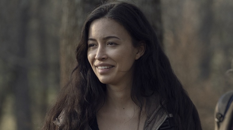 Rosita smiling on The Walking Dead