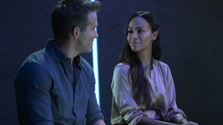 Ryan Reynolds and Zoe Saldana in a still from The Adam Project