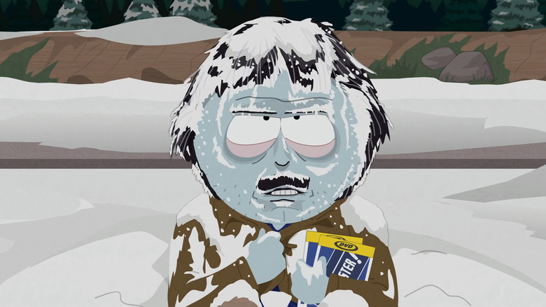 Randy Marsh frozen in snow 