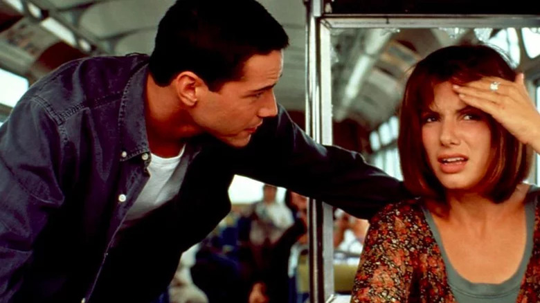 Keanu Reeves and Sandra Bullock in Speed