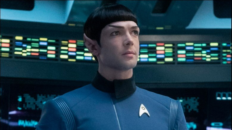 Spock looking up