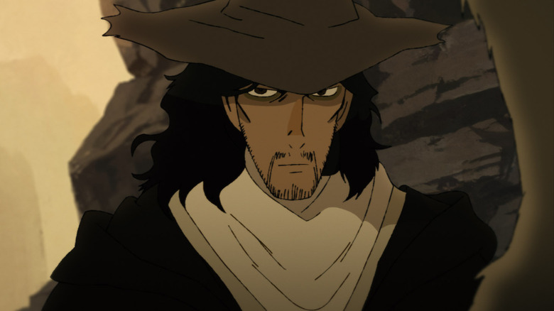 Tsubaki (Henry Golding) in a big hat