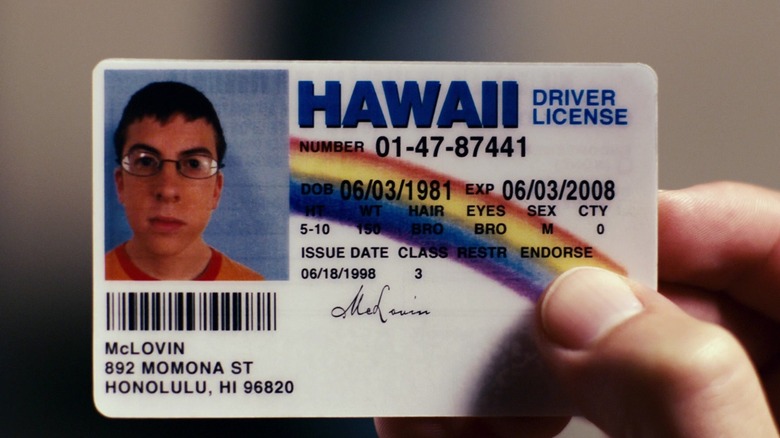 Fake McLovin driver's license