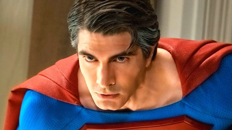 Superman looking ahead to left