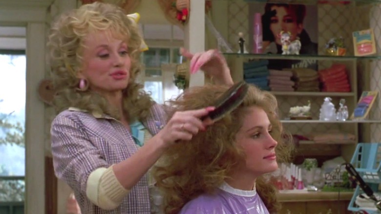 Truvy doing Shelby's hair