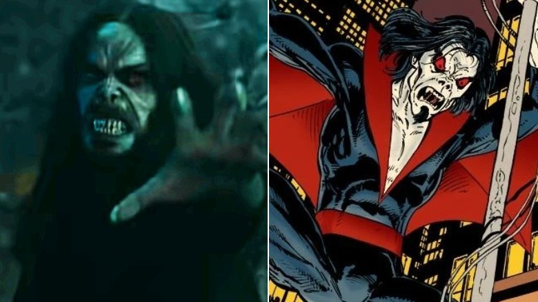 Movie Morbius and comics Morbius