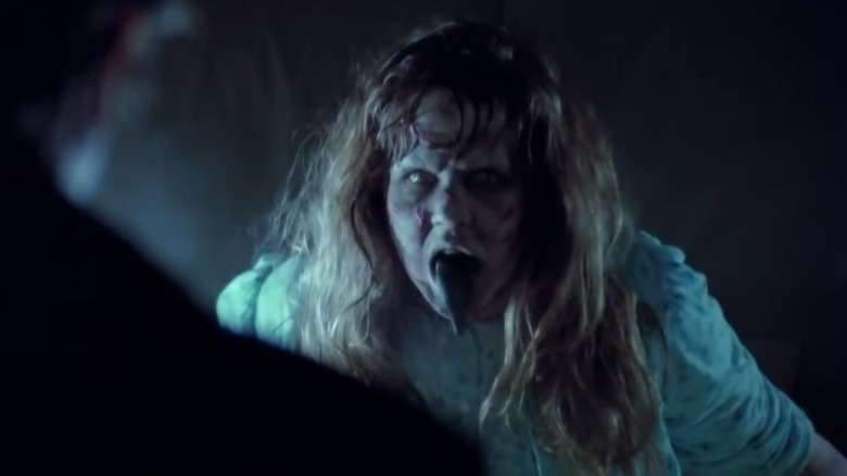 Linda Blair in Exorcist makeup