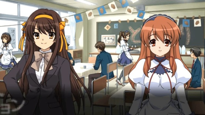 Haruhi and Mikuru in Reminiscences