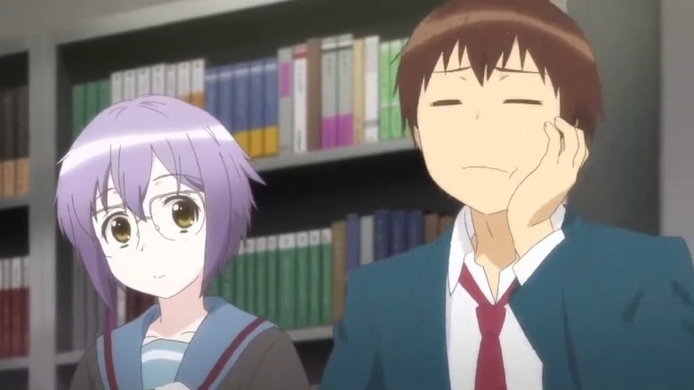 Yuki and Kyon in Library