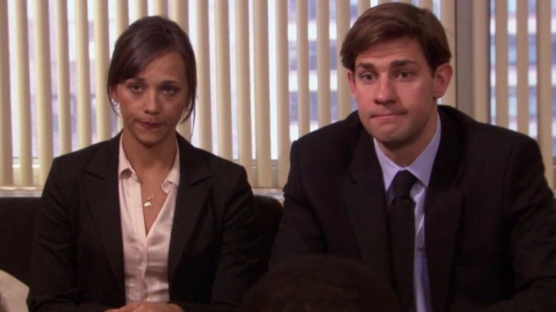 Rashida Jones and John Krasinski in The Office