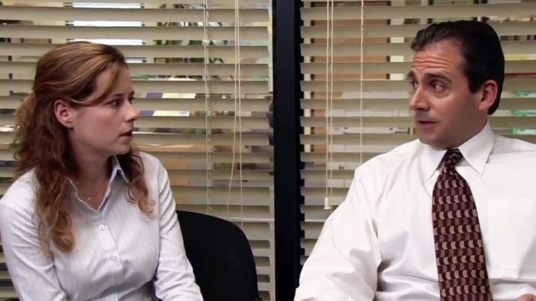 Jenna Fischer and Steve Carell in The Office