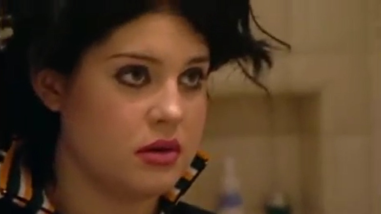 Kelly Osbourne in kitchen