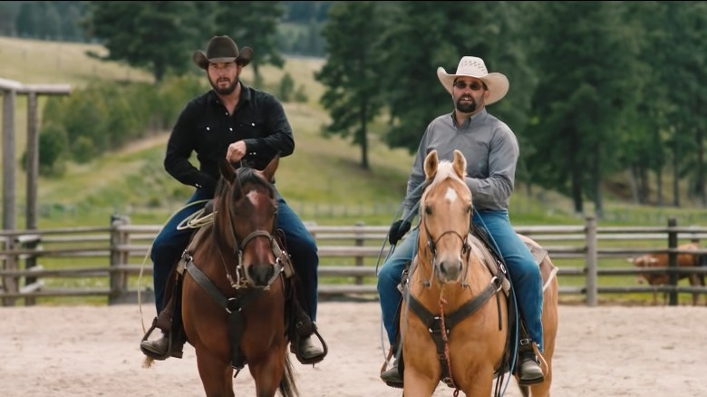 Cole Hauser and Jake Ream in Yellowstone