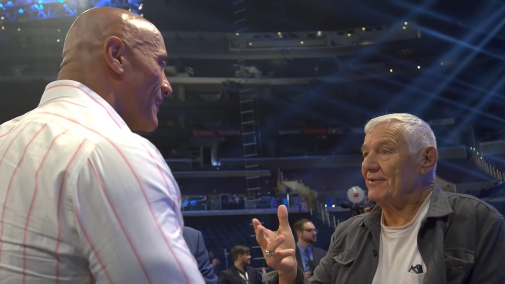 The Rock talks with Pat Patterson