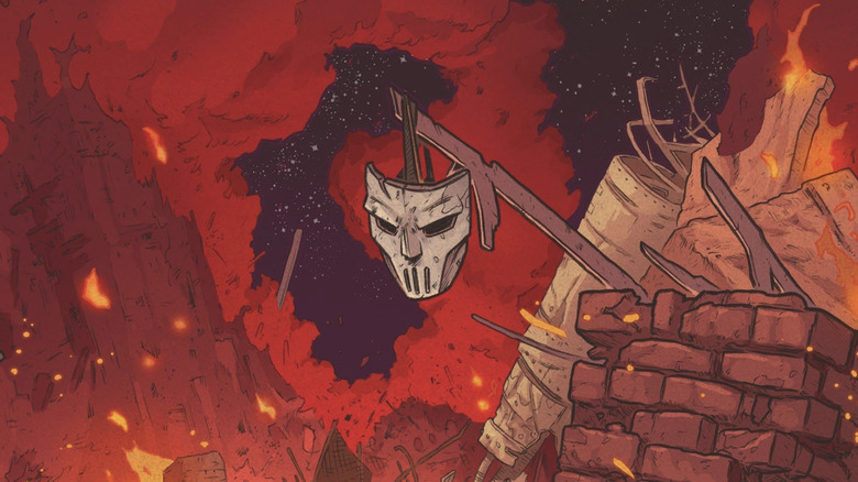 Casey Jones mask in fire