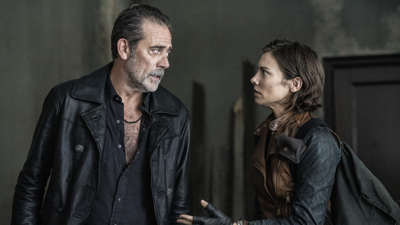 Negan and Maggie look at each other 